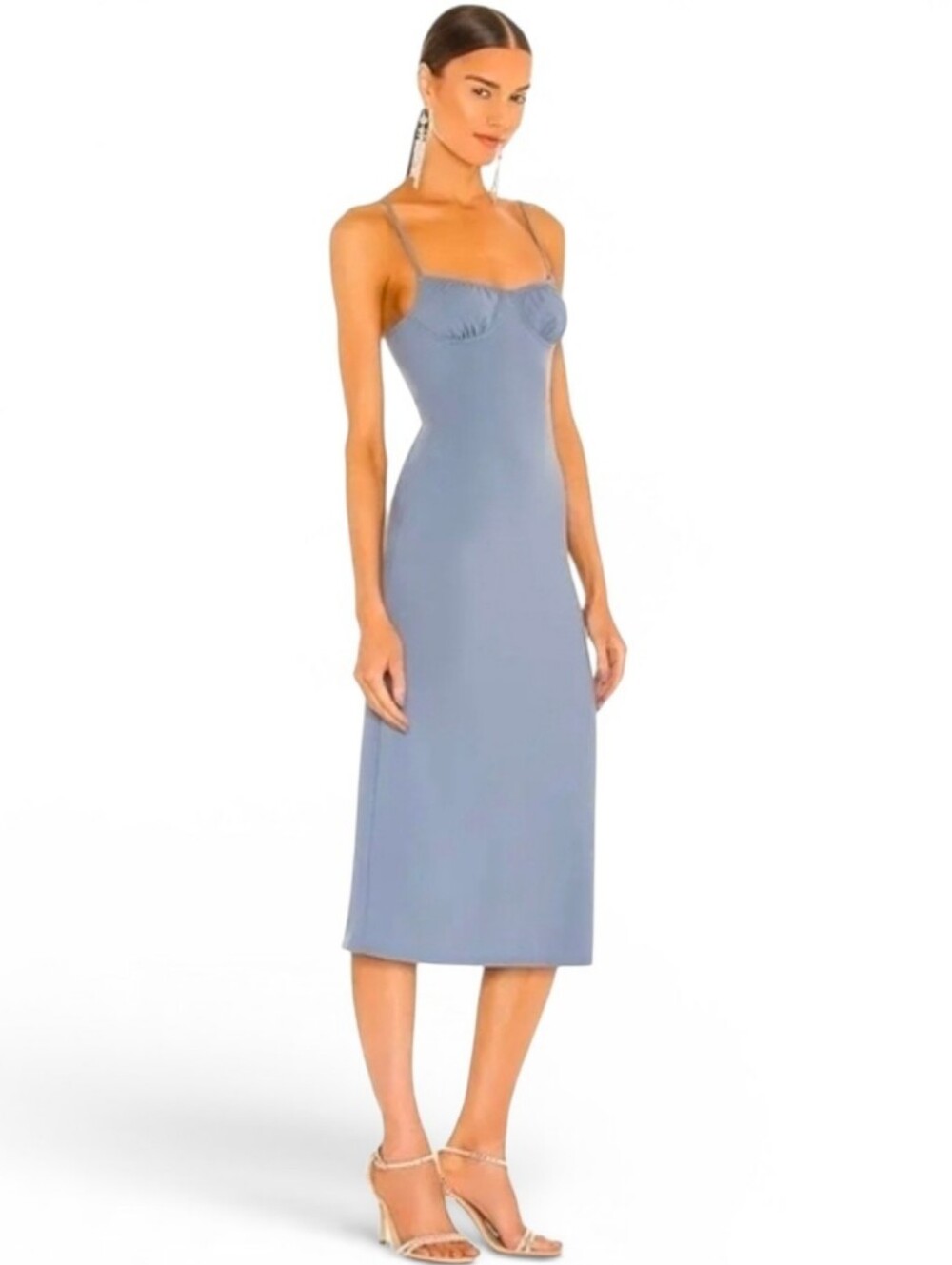DANIELLE BERNSTIEN WEWOREWHAT X REVOLVE Slip Dress in Stone Wash - Small